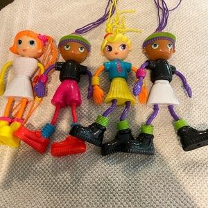 Betty Spaghetti Spaghetty Dolls Toy Lot Of 4 McDonalds Toys​​​​​​​